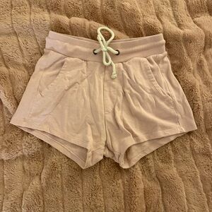Baby Pink Drawstring Sweat Shorts